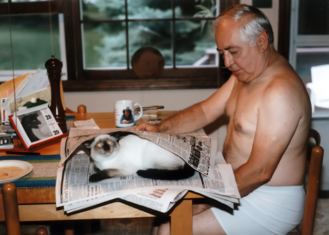Daddy and Blue Reading Paper.jpg